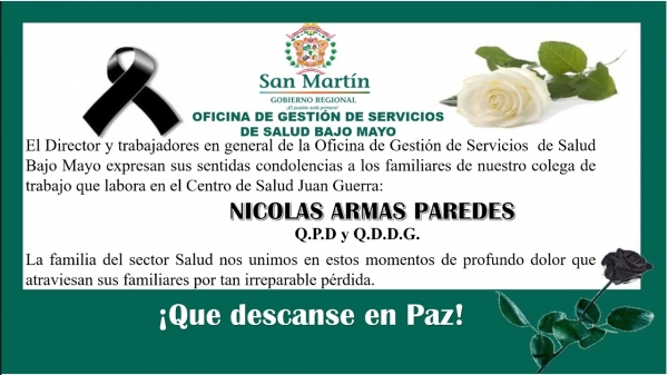 Condolencias