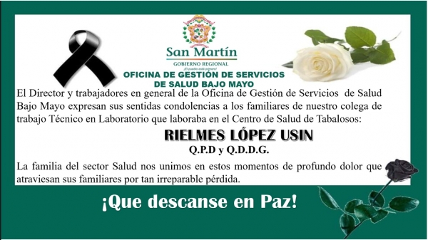 CONDOLENCIAS