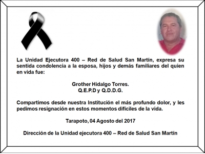 CONDOLENCIAS