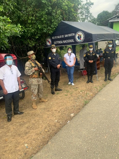 Red de salud San Martín realiza actividades preventivas de contención ante una probable segunda ola de la COVID-19.