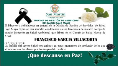 Condolencias